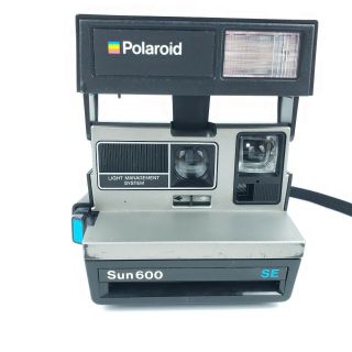 Polaroid Instant Film Camera Sun 600 SE Blue Trim - 2