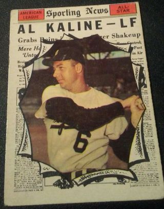 Vintage 1961 Topps All - Star Al Kaline Tigers 580 $50.  00 Bv