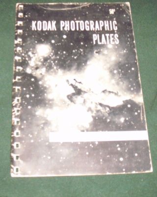 Kodak Photographic Plates For Scientific And Technical Use 1953 Booklet