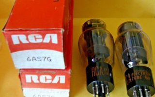 Matched Pair Rca 6as7 G Vacuum Tubes Very Strong