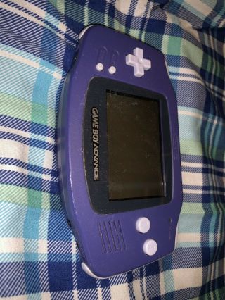 Vintage Nintendo Game Boy Advance Handheld Video Game System Agb - 001 Purple