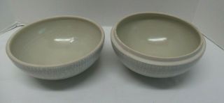 Vintage Signed Crackle Glaze Art Pottery Bowl/Jar with Lid Sky Hills Sea Scene 5