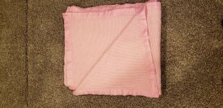 Vintage Pink Acrylic Blanket Satin Edge Binding 102 