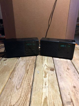 His And Her Companion Clock Radio Nakamichi Tm - 1 And Tm - 2 Great