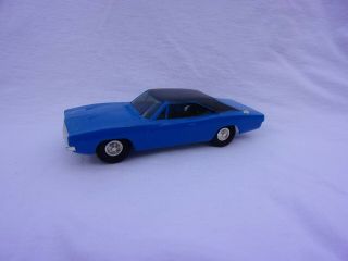 Blue W/ Black Roof Eldon 1969 Dodge Charger 1/32 Scale Slot Car Vintage 1960s