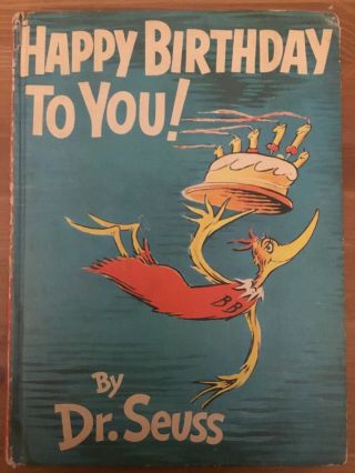 Dr Seuss Happy Birthday To You 1st Edition Ed.  Vintage Hardcover 1959