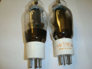 One Matched Pair Rk - 39 Tubes,  Raytheon For Marconi (canada),  Porcelain Bases