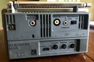 Vintage Sony Portable TV - 415 Television Analog UHF/VHF w/ Case 4