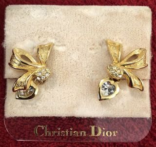 1980’s Vintage Christian Dior Clip On Earrings