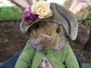 Vintage Russ Berrie UK Mabel Bunny Rabbit Lovey Plush Stuffed Animal Doll 3