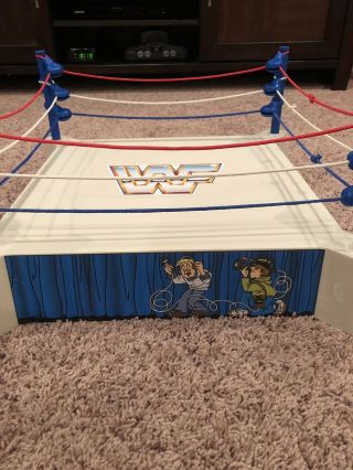 WWF LJN Ring Wrestling Superstars Sling Em Fling Em Wrestling Ring Vintage Toys 2