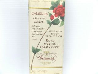 Vintage Drawer Liners Camellia Perfumed Savonette Botanicals 1988 Floral Design