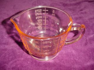 Vintage Pink Depression Glass 2 Cup Measuring & Mixing Pitcher