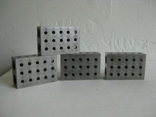 Vtg Set Of 4 Precision Steel 1 - 2 - 3 Set Up Gauge Blocks Machinist Tool Pentacron?