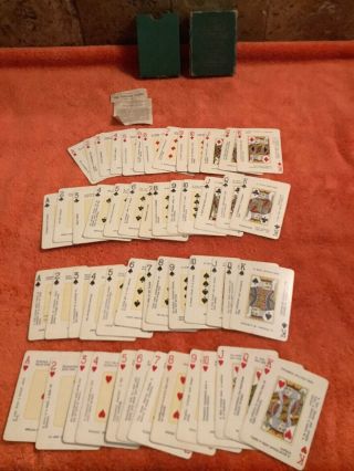 Vintage The Nile Fortune Cards Gold Edge 1897 - 1904 Us 52 Playing Cards 68x