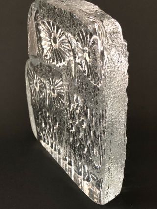 Vintage Blenko Art Glass Owls Pair IceFloe Don Shepherd Figurine Paperweight MCM 4