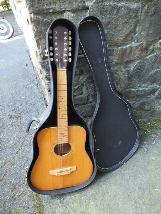 Vintage Trembita Lviv Ukraine 12 - String Acoustic Guitar W/case