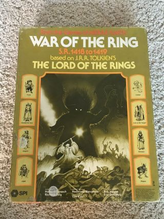 Vintage Lord Of The Rings War Of The Ring Board Game,  1977,  J.  R.  R.  Tolkien