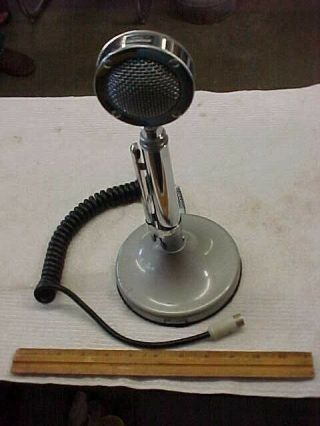 Vintage Astatic Lollipop Microphone D - 104 W T - Ug8 Stand Ham Radio Chrome 5 Pin