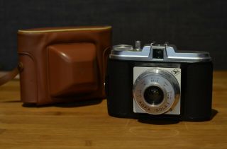 Vintage 1955s Agfa Isola I,  120 Film Camera,  Agnar 75mm F6.  3 Lens,  Case
