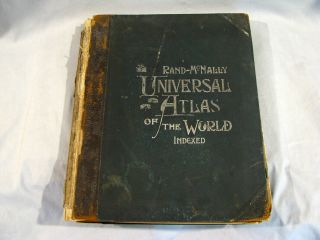 1901 Rand Mcnally Universal Atlas Of The World - Indexed