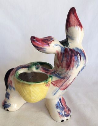 Vintage Small Porcelain Donkey/Burro Figurine/Planter Japan 2
