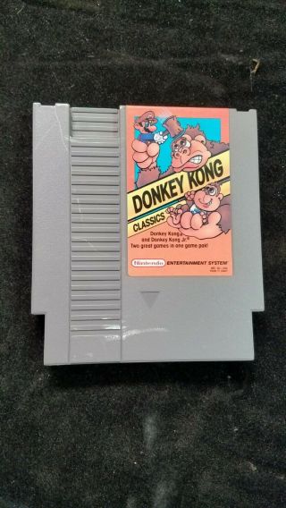 Vintage Nintendo Nes Donkey Kong Classics Video Game
