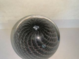 Gorgeous Extra Large Vintage Signed Clear Glass Paperweight 3
