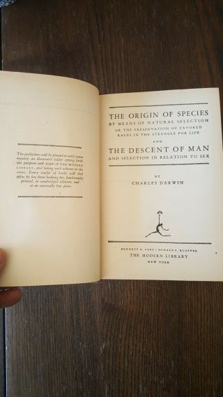 The Modern Library: Charles Darwin The Origin of Species and The Descent of Man 2