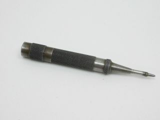 Vintage Ls Starrett Spring Loaded Heavy Duty Automatic Center Punch 18a