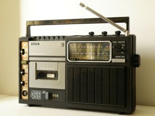 Vintage Philips 466 Mw,  Fm Radio Cassette Player Boombox,  Only Radio