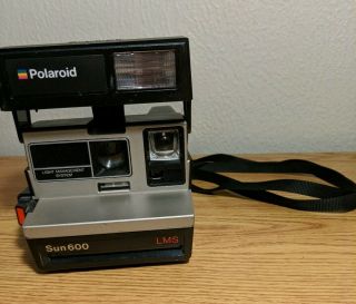 Vintage Polaroid Sun 600 Lms Camera Instant Film Flash Camera With Film