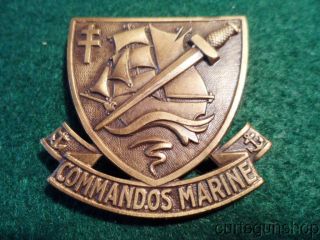 Vintage French Marine Commando Beret Badge Insignia