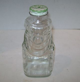Vintage Grapette Syrup Soda Clown Glass Bottle Bank With Cap