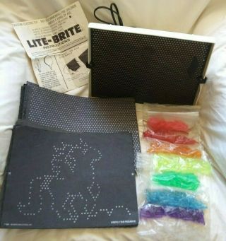 Vintage 1978 Lite Brite Pegs Instructions Tons Of Blank Sheets Pictures Hasbro