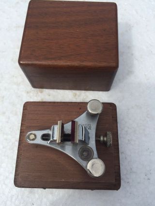 Vintage C & E Marshall Company Poising Tool Watchmakers Instrument In Wood Case