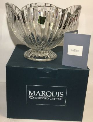 Marquis Waterford Crystal Bowl 8 " Nautic Shell Design Vintage Box