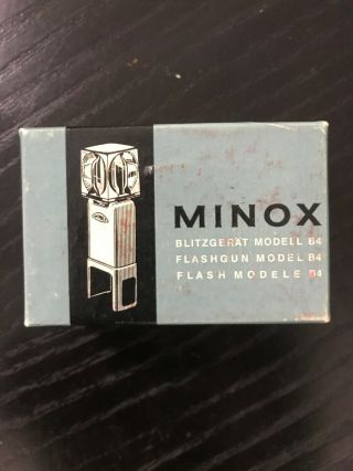 Minox Flashgun Model B German Spy Camera Flash W/box,  Case