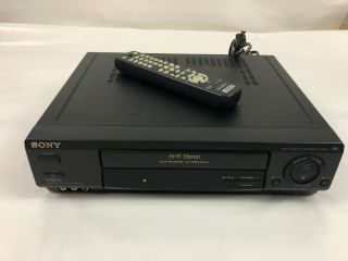 Sony Slv - 688hf Vcr Vhs Player Recorder With Remote Hi Fi Stereo