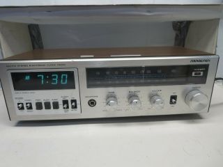 Gently Sound Design Vintage 70s Wood Grain Alarm Clock Am Fm Radio 3970