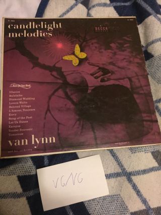 Van Lynn - Candlelight Melodies • Vintage Vinyl Lp Record Album • Vg/vg