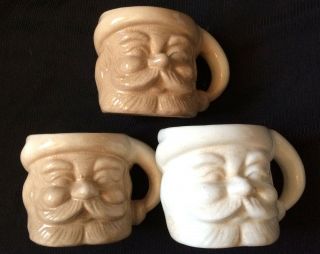 Vintage Santa Face Mug Cup set of 3 Japan 4