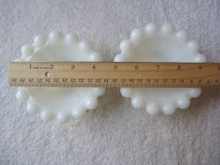 Vintage Set Of 2 Milk White Glass Candle Holders 