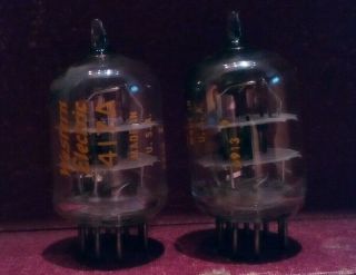 Matched Pair Western Electric 417a 5842 Vacuum Tube / Same Date 6913 11k / 12k