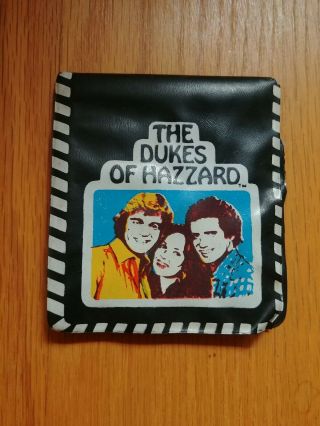 Vintage 1981 Dukes Of Hazzard Black Vinyl Wallet W/ Main Cast Image