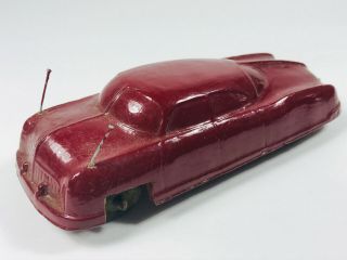 Vintage Arcor Auburn Rubber Car Toy Sedan Maroon Paint