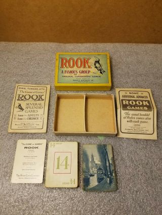 Vintage " Rook " Card Game 1924 By Parker Bros W/ Box & Instructions Complete