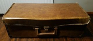Vintage Brown 8 Track Tape Storage 1970s Carrying Case Holds 24 Tapes