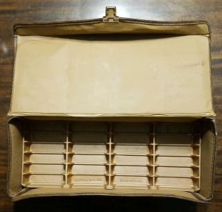 Vintage Brown 8 Track Tape Storage 1970s Carrying Case Holds 24 Tapes 2