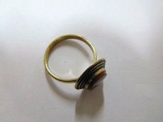 Kalevala Koru,  Finland,  Börje Rajalin: Vintage Ring.  Bronze with Jasper Big size 2
